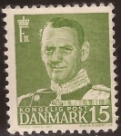Sellos de Europa - Dinamarca -  Frederik IX  1948 15 ore danés