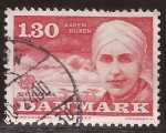 Stamps : Europe : Denmark :  Karen Blixen 1980 1,30 krone danés