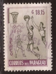Sellos del Mundo : America : Paraguay : Juegos Olímpicos Baloncesto  1960 aéreo 18,15 guaranis