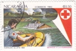 Stamps Nicaragua -  huracan Alleta-servicio a la humanidad