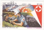 Stamps Nicaragua -  guerra de liberación- servicio a la humanidad