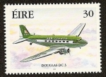 Sellos del Mundo : Europe : Ireland : Avión de Aer Lingus - Douglas DC 3