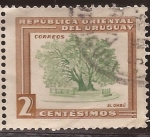Sellos de America - Uruguay -  El Ombú  1954  2 cents