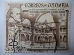 Stamps Colombia -  III Centenario del Colegio Mayor de Nuestra Señora del Rosario-Bogotá 1653-1953 - Claustro y Estatua