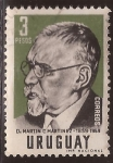 Stamps Uruguay -  Dr. Martín C. Martínez  1960  3 pesos