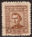 Stamps Uruguay -  General José Artigas  1961 50 cents