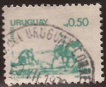 Stamps : America : Uruguay :  "La Yerra" de Juan Manuel Blanes  1977 0,50 nuevo peso