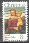 Stamps United States -  Navidad. Pequeño Cowper Madonna (Rafael).