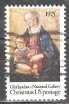 Stamps United States -  Navidad 1975.Virgen y el Niño. 