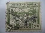 Sellos de America - Colombia -  Departamento del Magdalena - Cultivo de Banano