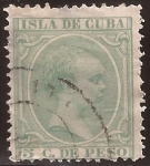 Stamps : America : Cuba :  Alfonso XIII  1890 5 céntimos de peso