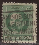 Stamps Cuba -  José Martí  1917  1 centavo