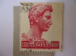 Stamps Italy -  Cabeza de la Escultura de San Jorge - Donatelo
