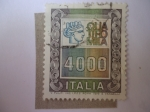 Stamps Italy -  Cifras - Quattro Mila. Scoot/1294.