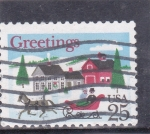 Stamps United States -  paisaje invernal