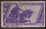 Stamps Italy -  Mussolini ecuestre  1932  0,50 liras