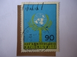 Sellos de Europa - Italia -  XXV Anniversario Nazioni Unite. Scoot/It.1024.