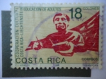 Stamps Costa Rica -  Cooperación Cultural Costa Rica-Liechtenststein - Educación de Adultos.