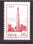 Stamps North Korea -  Obelisco