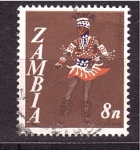 Stamps Zambia -  Danza típica