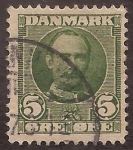 Stamps Europe - Denmark -  Frederik VIII  1907  5 ore danés