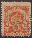 Stamps America - Mexico -  Escudo de Armas  1903  5 centavos