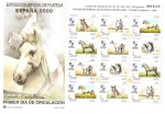 Stamps Spain -  Caballos Cartujanos - Exposición Mundial de Filatelia HB en SPD