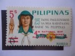 Stamps : Asia : Philippines :  Girl Scouts - 4th National Boy Scout Jamboee Palayan City 1969.