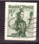 Stamps Austria -  serie- Trajes típicos
