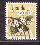 Stamps : Africa : Uganda :  serie- Flores
