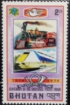 Sellos de Asia - Bhut�n -  Locomotoras