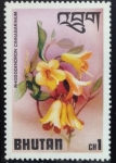 Stamps Bhutan -  Rododendro