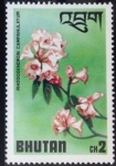 Stamps Bhutan -  Rododendro