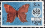 Stamps Bhutan -  Mariposa 