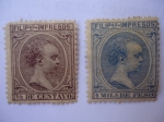 Stamps Philippines -  Alfonso XIII. - 