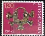 Stamps Yugoslavia -  Pendiente bronce 