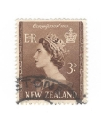 Stamps New Zealand -  Reina Isabel II, coronación 1953