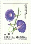 Sellos de America - Argentina -  FLORES.TIPOS DE 1982-85 EN NUEVA MONEDA. CAMPANILLA MORADA. Ipomoea purpúrea. YVERT AR 1472