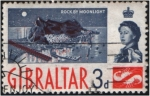 Stamps Gibraltar -  Rock by moonlight