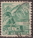 Stamps Switzerland -  Pilatus, vista desde el Stansstad  1936 5 cents
