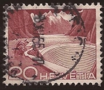 Sellos del Mundo : Europa : Suiza : Pantano de Grimsel  1949 20 cents