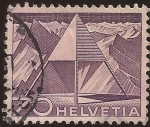 Stamps : Europe : Switzerland :  Punto de Triangulación de Finsteraarhorn  1949 70 cents