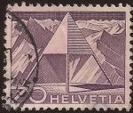 Sellos del Mundo : Europa : Suiza : Punto de Triangulación de Finsteraarhorn  1949 70 cents
