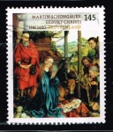 Stamps : Europe : Germany :  MARTIN SCHONGAUER   " GEBURT CHRISTI ·