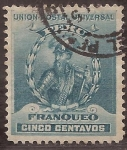 Stamps Peru -  Francisco Pizarro  1896 5 centavos