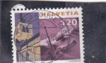 Stamps Switzerland -  campanario y violin