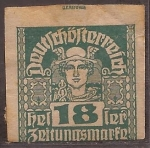 Stamps : Europe : Austria :  Mercurio  1921 sin dentar 18 heller