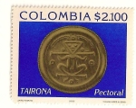 Sellos de America - Colombia -  Arte precolombino. Pectoral redondo de Tairona.