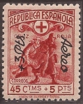 Sellos de Europa - Espaa -  Cruz Roja República Española  1938 aéreo 45 cents + 5 ptas + 3 ptas