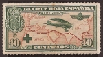 Stamps Spain -  Pro Cruz Roja Española  1926 aéreo 40 cents